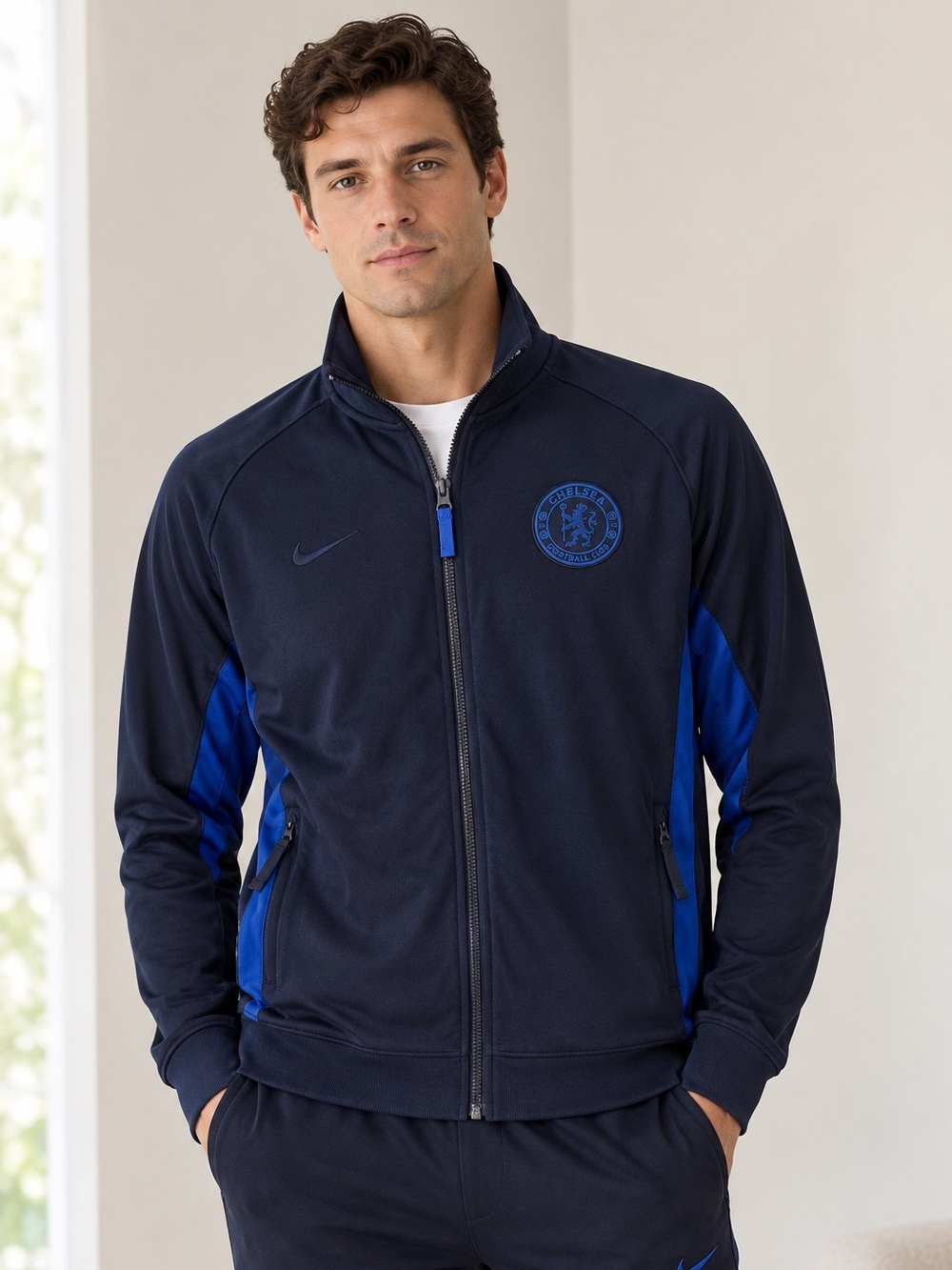 Nike Men’s Chelsea Football Club Blue Lightweight Full-Zip Jacket